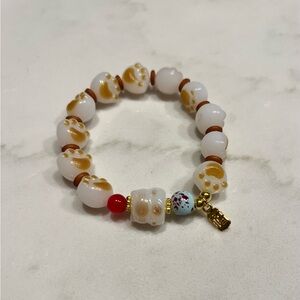 Cat Paw Bracelet with Luck Charm